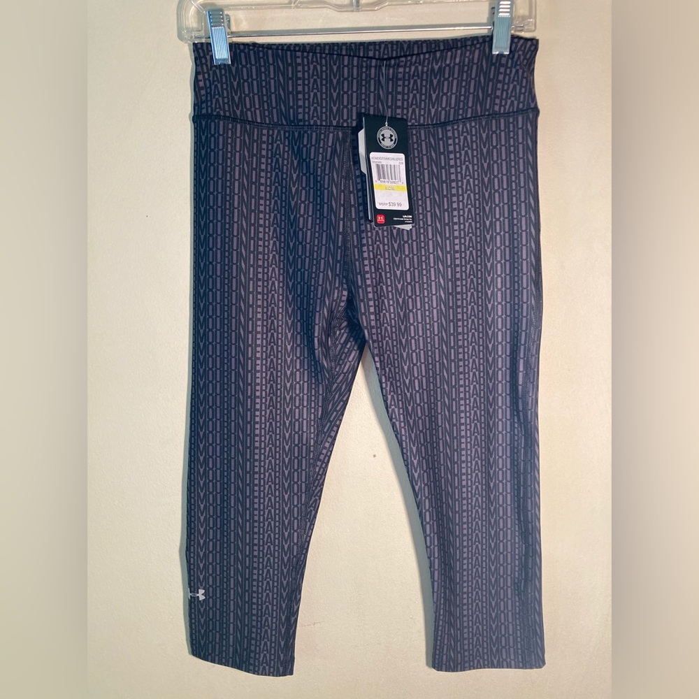 Under Armour Compression Yoga Pants Logo Print Size Medium